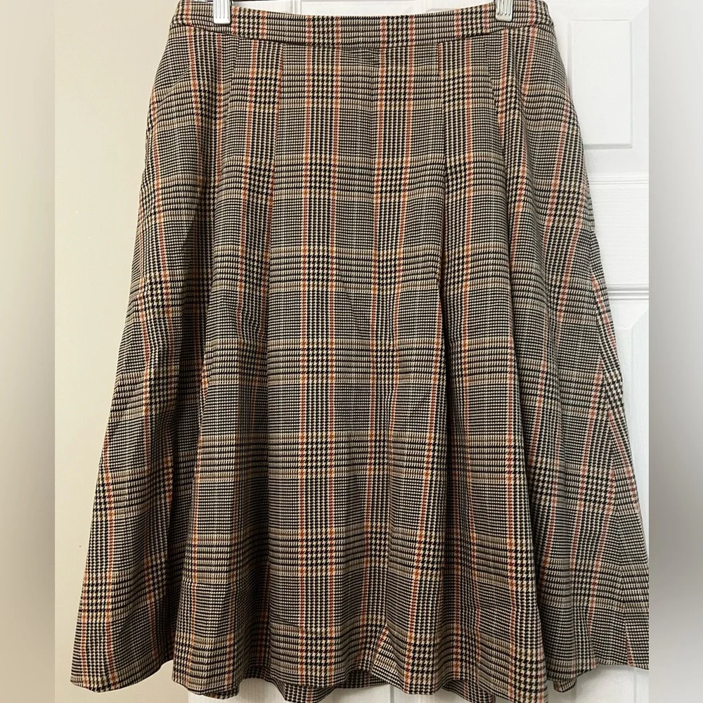 Lauren Ralph Lauren Multicolor Plaid A-Line Skirt - Picture 1 of 16